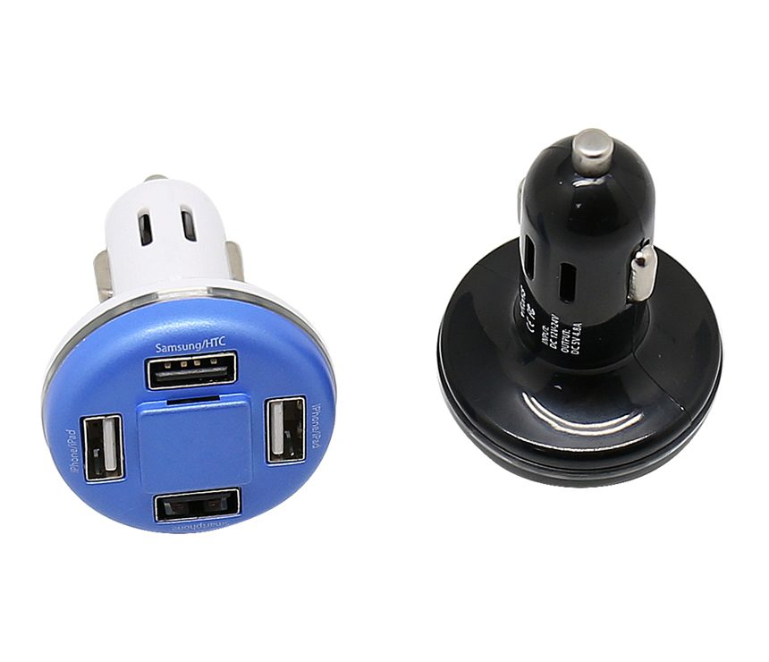 PA448 Car Charger with 4 Ports USB Hub